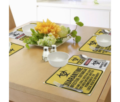 Danger Quarantine Place Mats