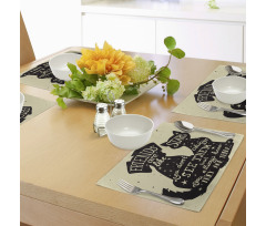 Cat Dog Friends Place Mats