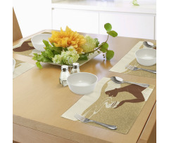 Happy Afro Lady Place Mats