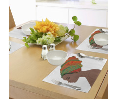 Young Afro Beauty Place Mats