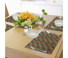 Tree Pines Swirl Dot Place Mats