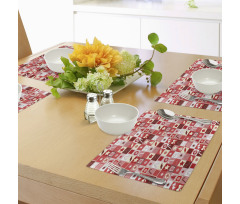 Pink Cone Stars Place Mats