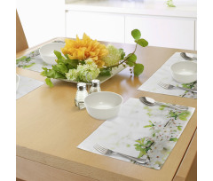 White Spring Blossoms Place Mats