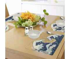 Foamy Sea Storm Place Mats