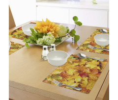 Wet Maple Leaves Nature Place Mats