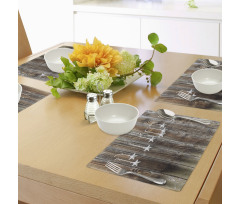 Grey Stars Place Mats