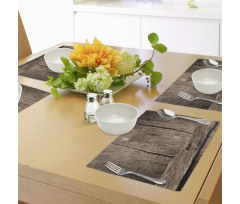 Heart on Wood Place Mats