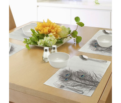 Feathers of Exotic Bird Place Mats