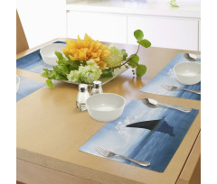 Fin Sea Surface Danger Place Mats