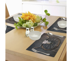 Rustic Skulll Place Mats