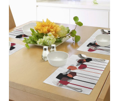 Abstract Glasses Place Mats