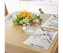 Chinese Paint of Flowers Place Mats