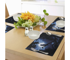 Quite Woodland Full Moon Place Mats