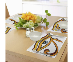 Eye Shape Egyptian Place Mats