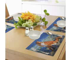 Serene Cold Autumn Field Place Mats