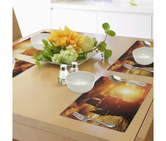 Ship Sunset Place Mats