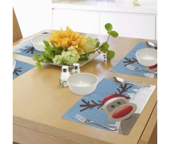 Reindeer Rudolph Hat Place Mats