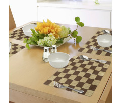 Checkerboard Wooden Place Mats