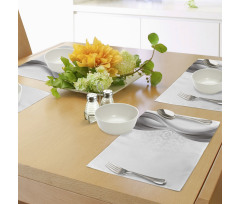 Wavy Stripes and Flowers Place Mats