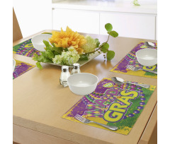 Grunge Beads Letters Place Mats