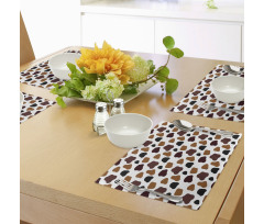 Abstract Cow Hide Place Mats