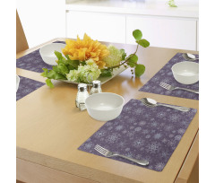 Xmas Snowflakes Floral Place Mats