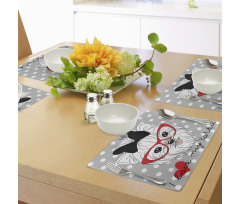 Nerd Glasses Love Heart Place Mats