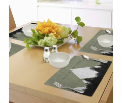 Forest Halftone Style Place Mats