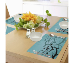 Floral Winding Tendrils Place Mats