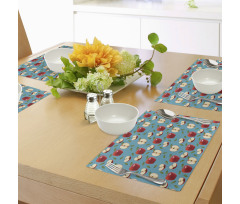 Red Delicious Healty Food Place Mats