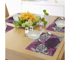 Large Floral Petals Bud Place Mats