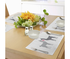 2 Animals in Love Place Mats