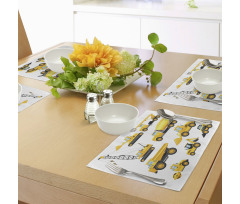 Construction Vehicles Place Mats