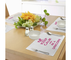 Be a Unicorn Text Place Mats