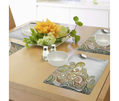 Modern Scroll Leaf Place Mats