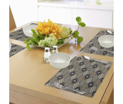 Old Fashioned Batik Pattern Place Mats