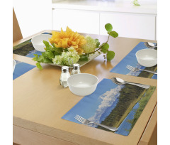 Snow Covered Mountain Place Mats