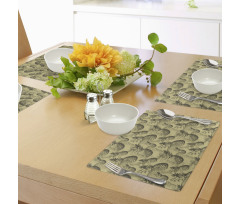 Tropic Grunge Pattern Place Mats