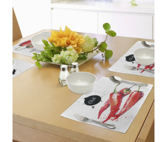 Chili Pepper Hot Spicy Place Mats