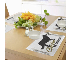 Dog Silhouette Place Mats