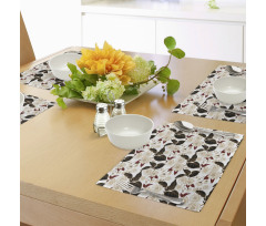 Chinese Plum Pattern Place Mats