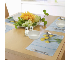 Yellow Flowers Rustic Place Mats