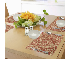 Circular Spiral Motifs Place Mats