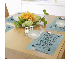 Flowers Hearts Hope Themed Place Mats