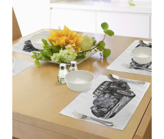 Realistic Classic Car Place Mats