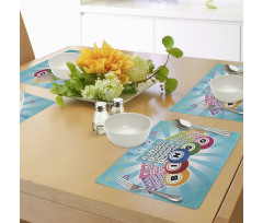 Colorful Cards Balls Place Mats