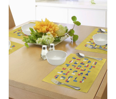 Geometric Small Letters Place Mats