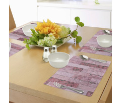 Pink Toned Rustic Planks Place Mats