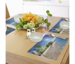 Suuny Ocean Palm Trees Place Mats