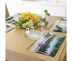 Winter Mountains Morning Place Mats